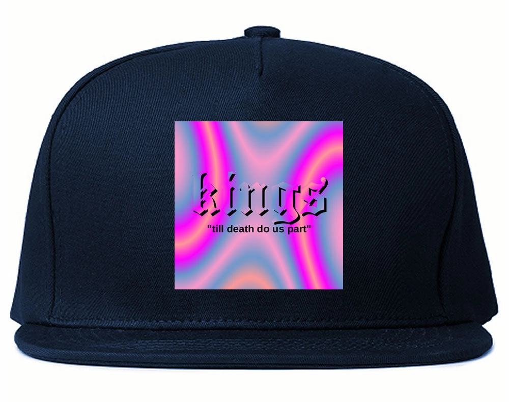 Iridescent Till Death Box Logo Mens Snapback Hat Cap