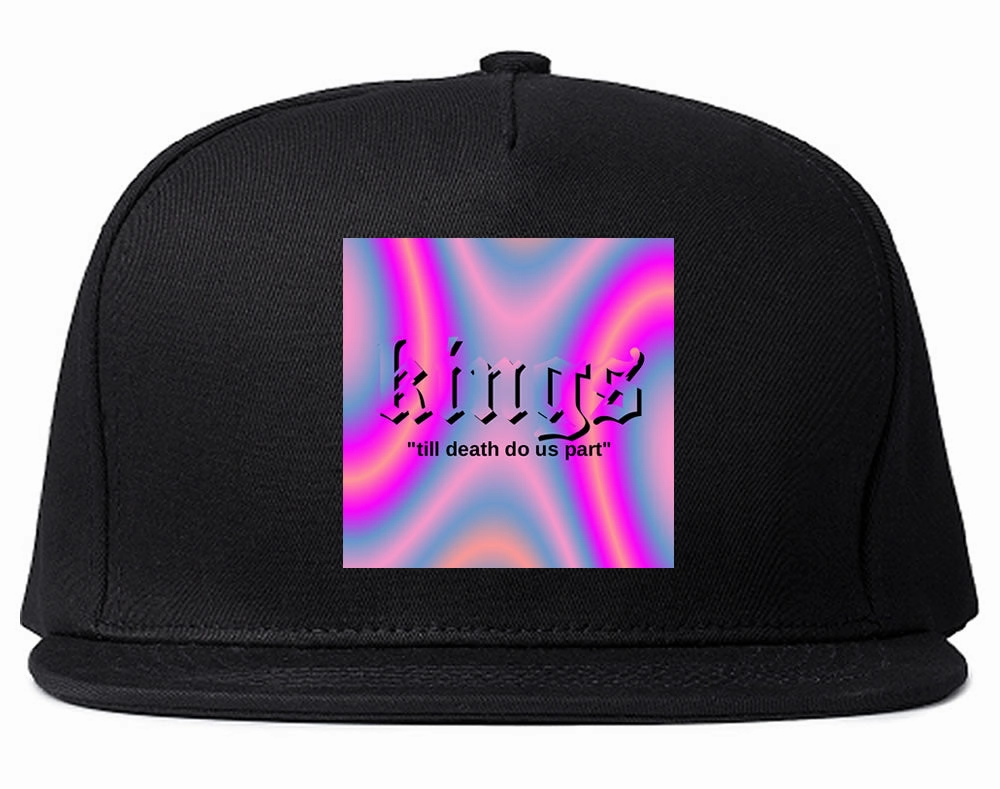 Iridescent Till Death Box Logo Mens Snapback Hat Cap