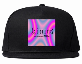 Iridescent Till Death Box Logo Mens Snapback Hat Cap
