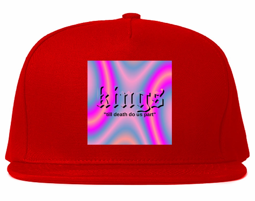 Iridescent Till Death Box Logo Mens Snapback Hat Cap