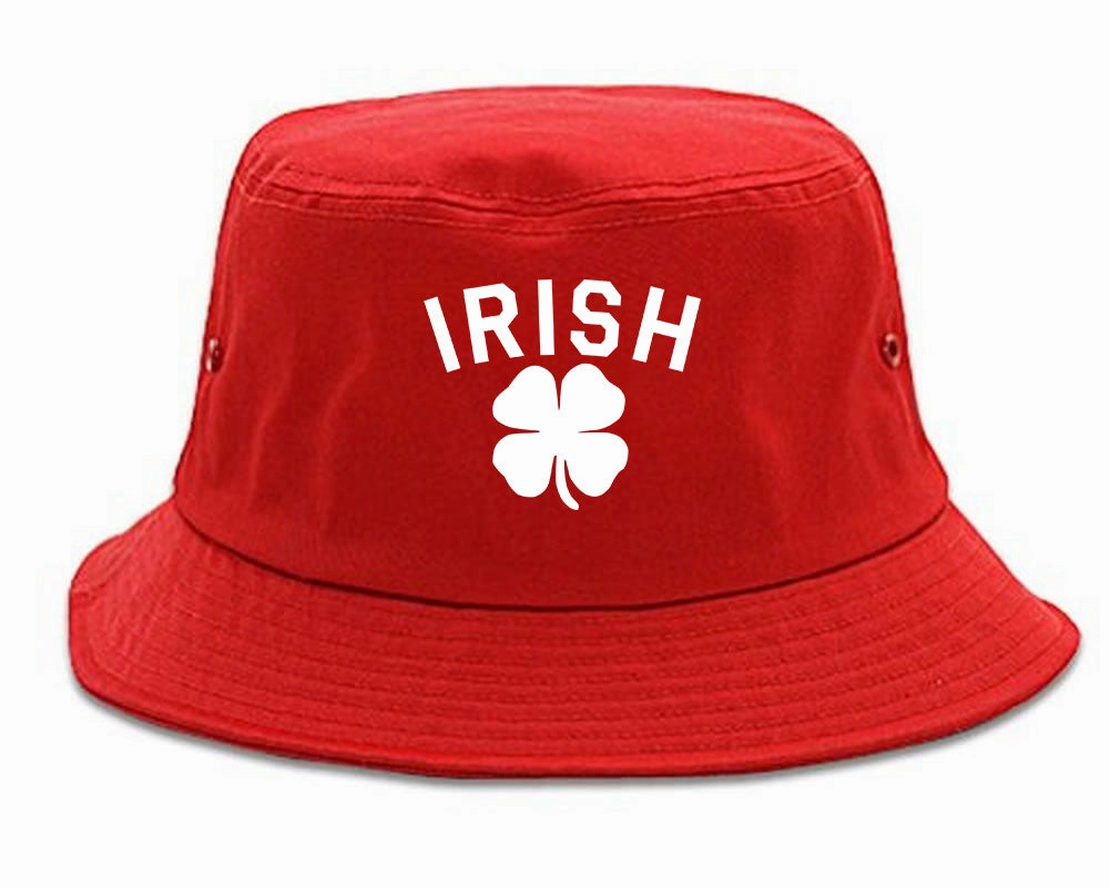 Irish Four Leaf Clover St Patricks Day Mens Bucket Hat