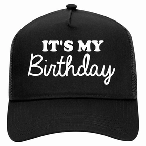 Its My Birthday Retro Adult 5 Panel Mesh Trucker Hat