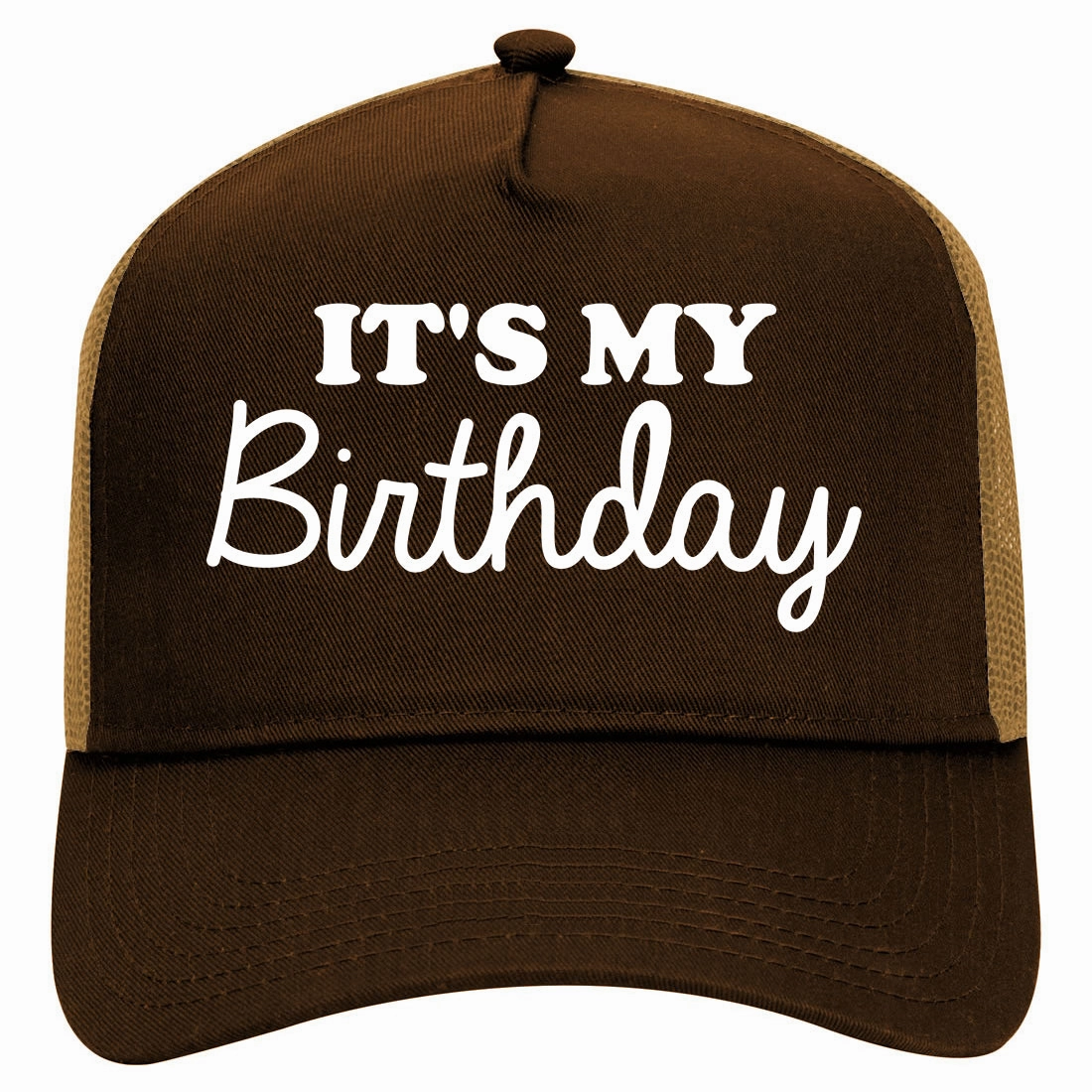 Its My Birthday Retro Adult 5 Panel Mesh Trucker Hat