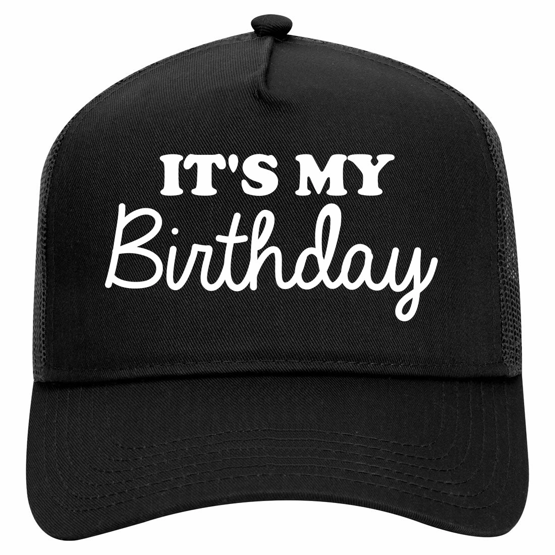 Its My Birthday Retro Adult 5 Panel Mesh Trucker Hat
