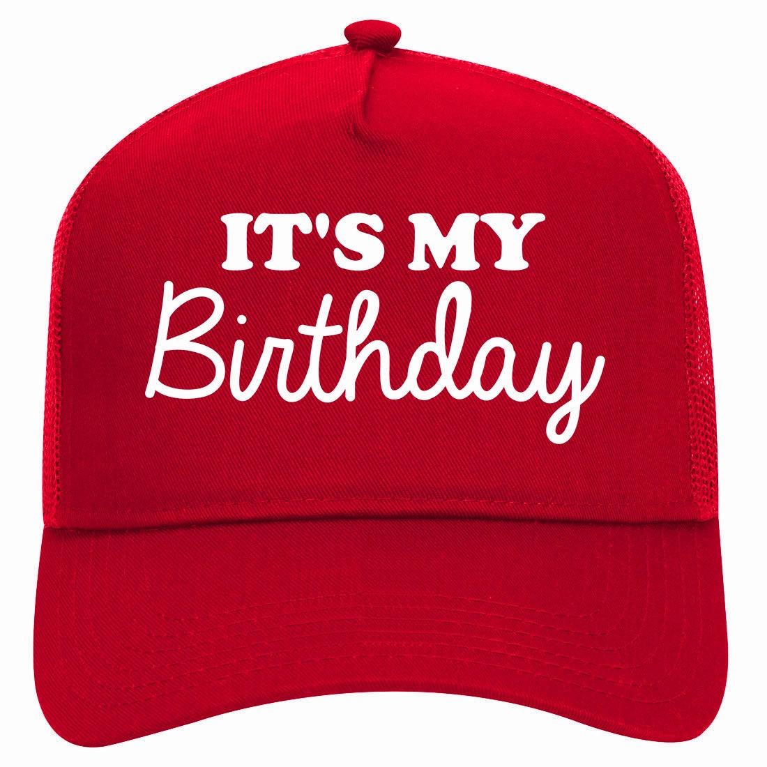 Its My Birthday Retro Adult 5 Panel Mesh Trucker Hat