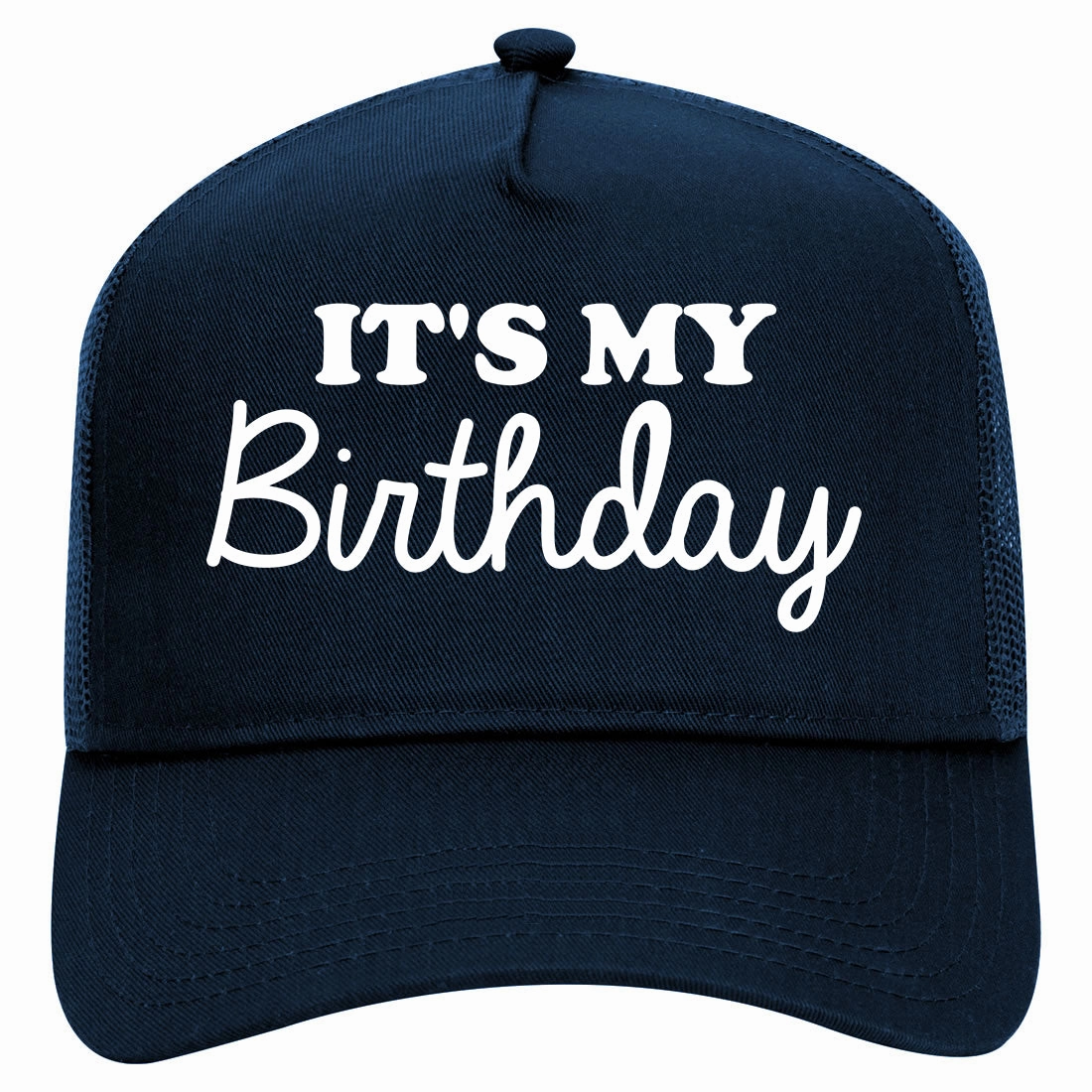Its My Birthday Retro Adult 5 Panel Mesh Trucker Hat