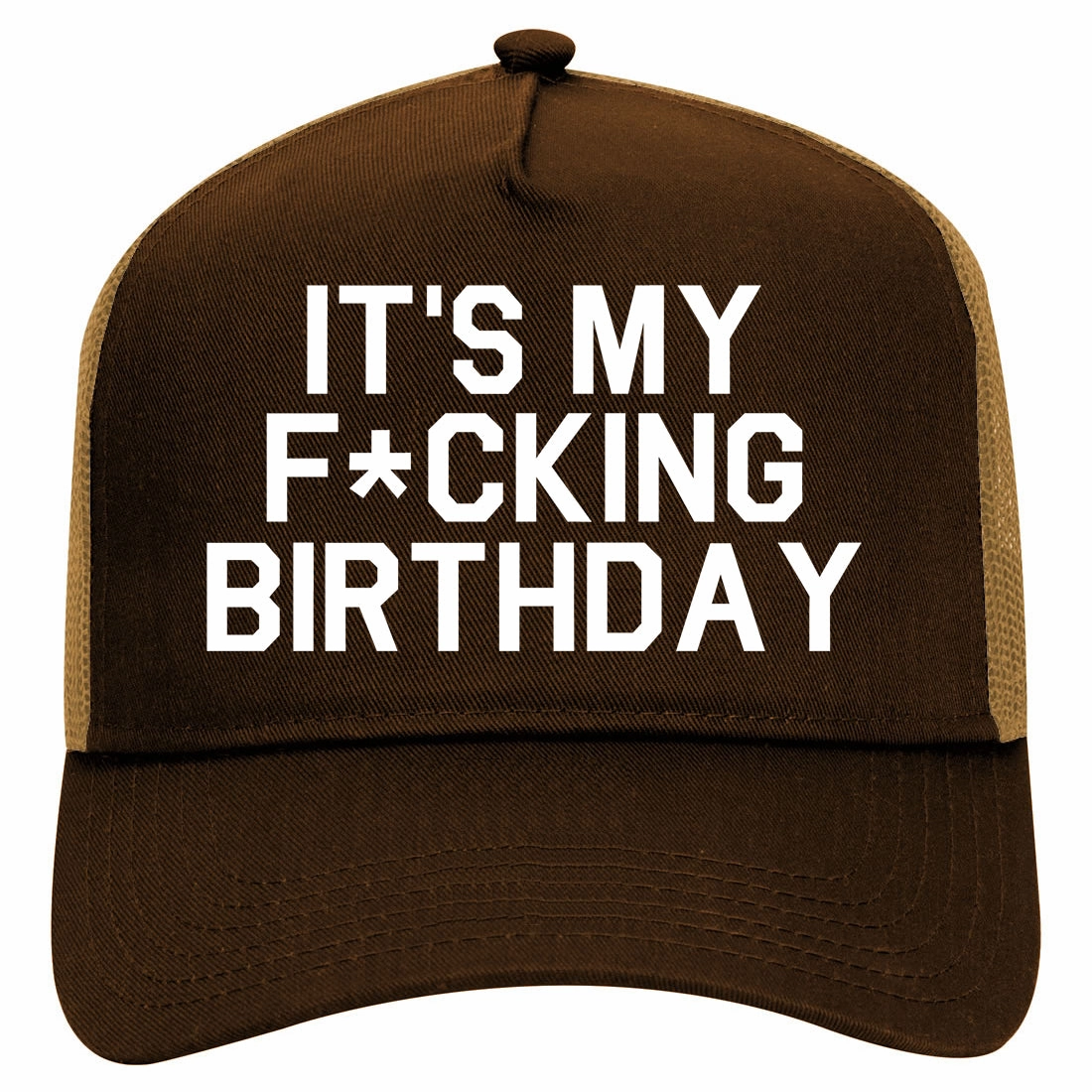 Its My Fcking Birthday Retro Adult 5 Panel Mesh Trucker Hat