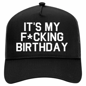Its My Fcking Birthday Retro Adult 5 Panel Mesh Trucker Hat
