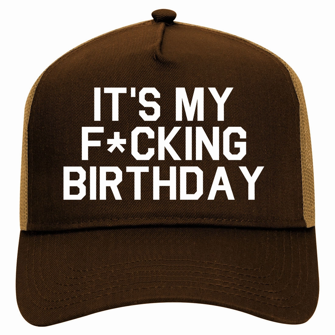 Its My Fcking Birthday Retro Adult 5 Panel Mesh Trucker Hat