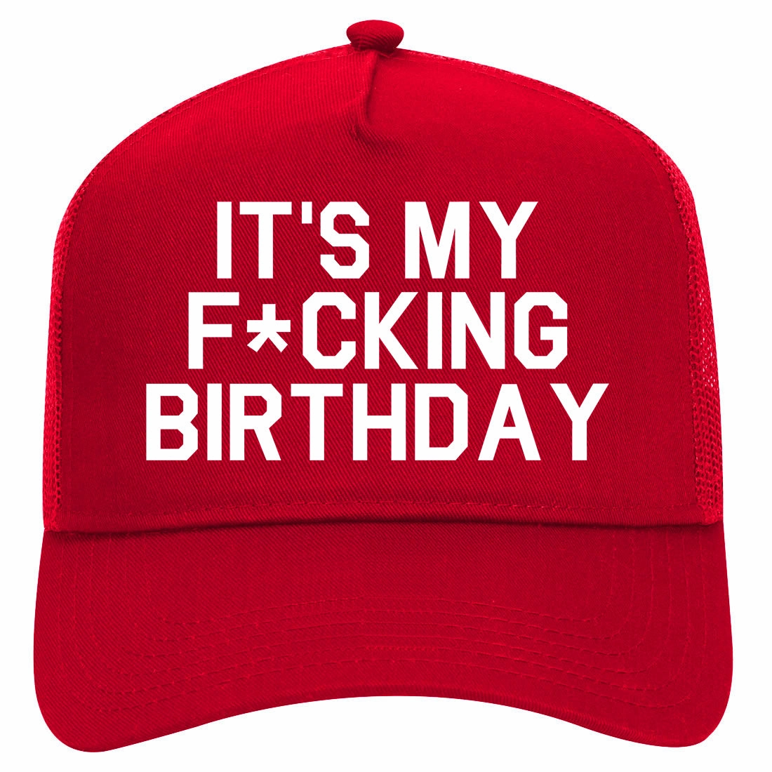 Its My Fcking Birthday Retro Adult 5 Panel Mesh Trucker Hat