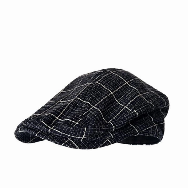 J&J Vintage Plaid Flat Cap