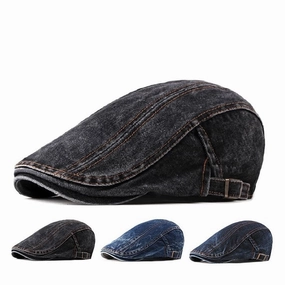 J&L Denim Cotton Flat Cap
