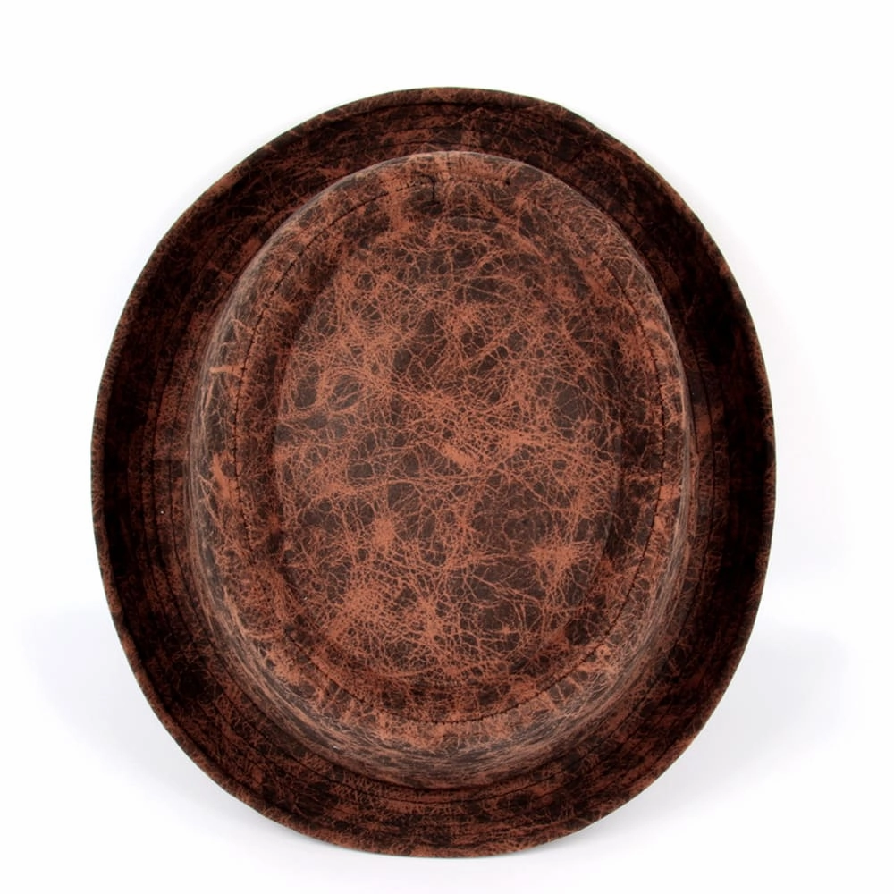 J&M Vintage Leather Porkpie Hat
