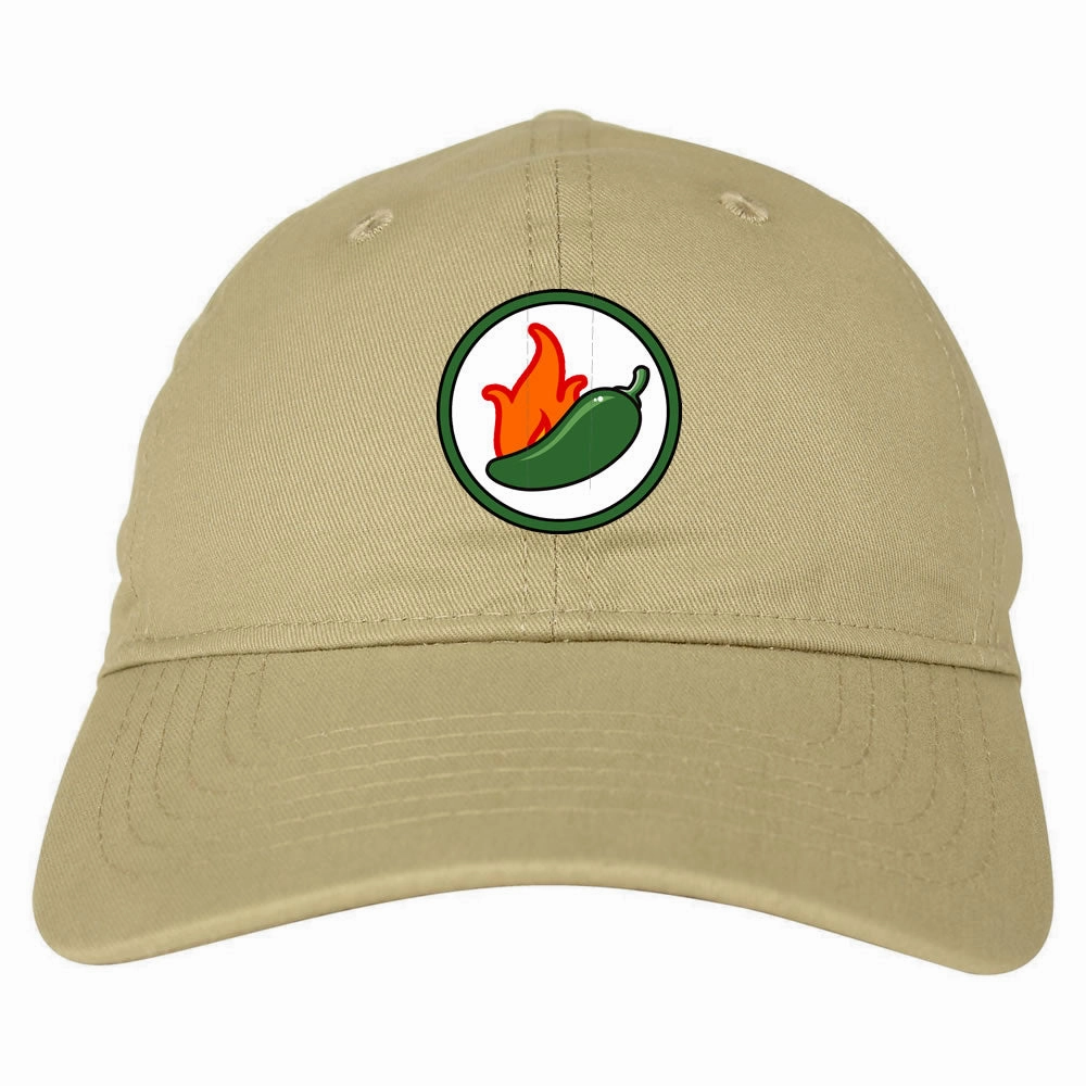 Jalapeno Hot Pepper Chest Mens Dad Hat Baseball Cap