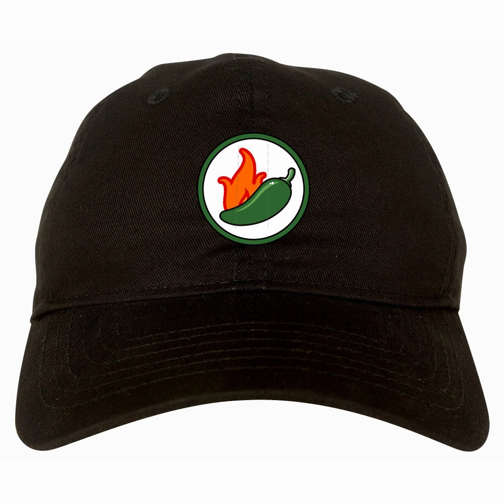 Jalapeno Hot Pepper Chest Mens Dad Hat Baseball Cap
