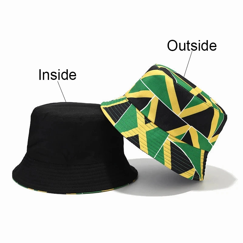 Jamaica Flag Reversible Bucket Hat