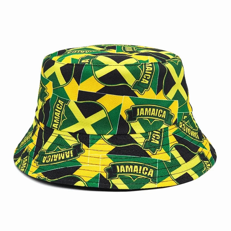 Jamaica Flag Reversible Bucket Hat