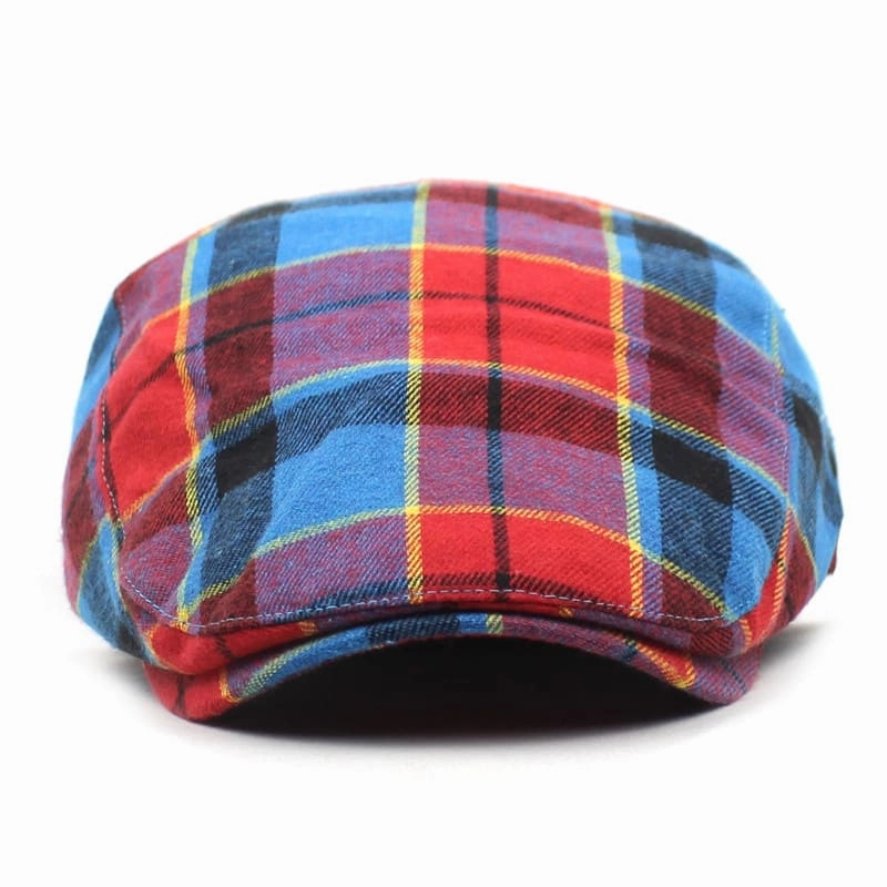 James Tartan Cotton Flat Cap