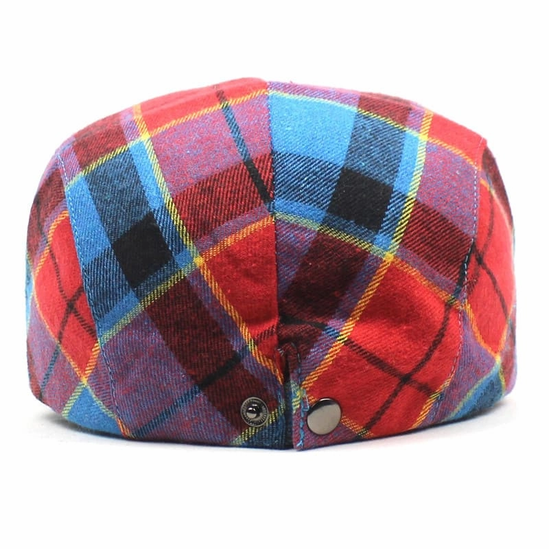 James Tartan Cotton Flat Cap