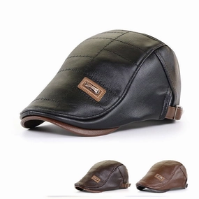 Jamont Leather Flat Cap