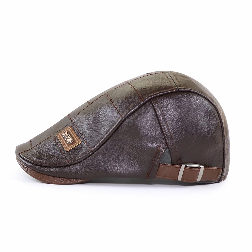 Jamont Leather Flat Cap