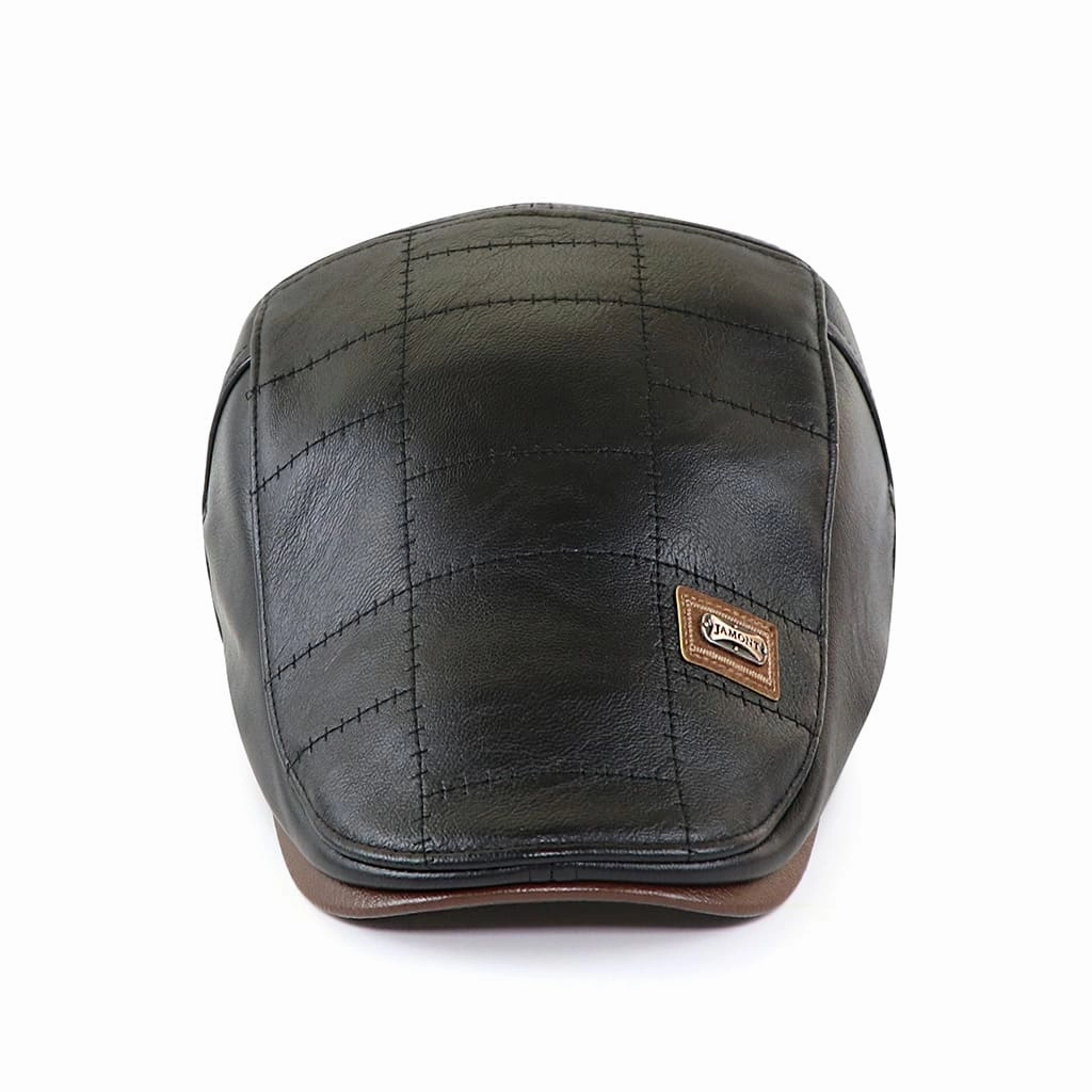 Jamont Leather Flat Cap
