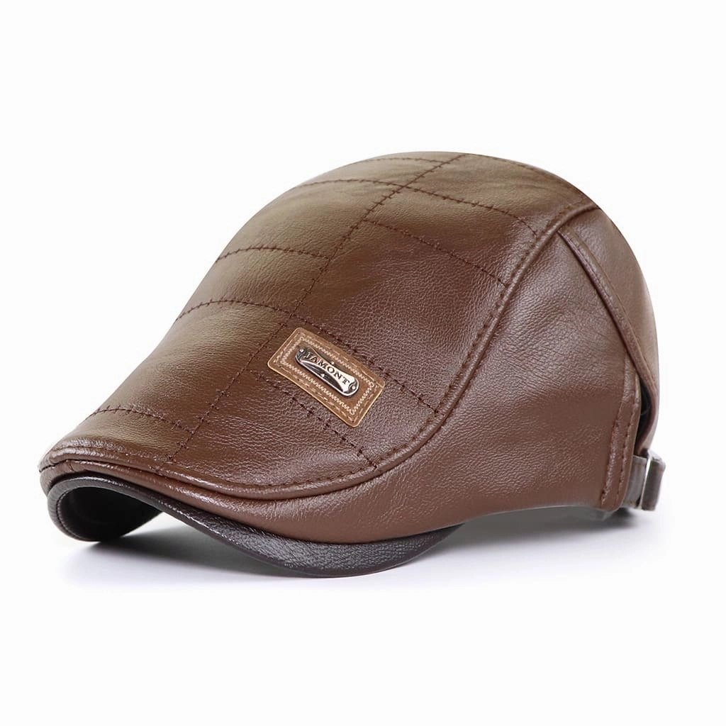 Jamont Leather Flat Cap