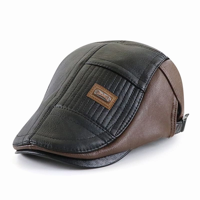 Jamont Patchwork Leather Flat Cap