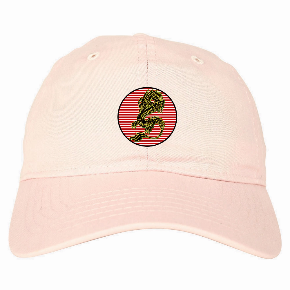 Japanese Dragon Red Sun Mens Dad Hat Baseball Cap