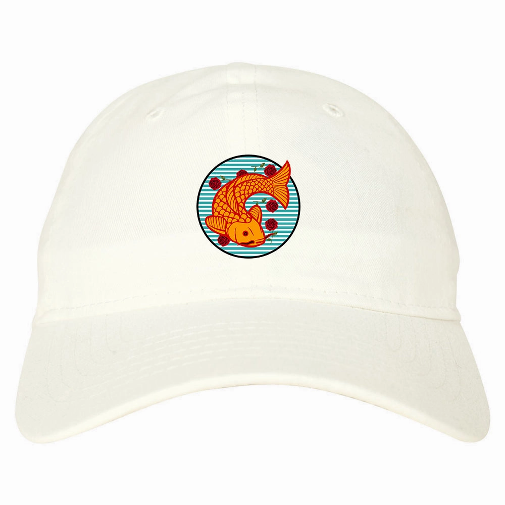 Japanese Koi Fish Print Mens Dad Hat Baseball Cap