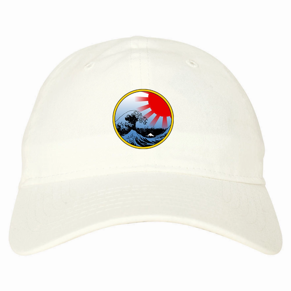 Japanese Wave Print Mens Dad Hat Baseball Cap