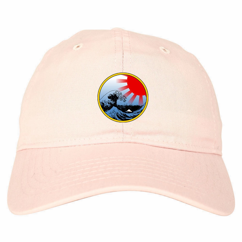Japanese Wave Print Mens Dad Hat Baseball Cap