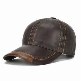 Jared Genuine Leather Baseball Cap