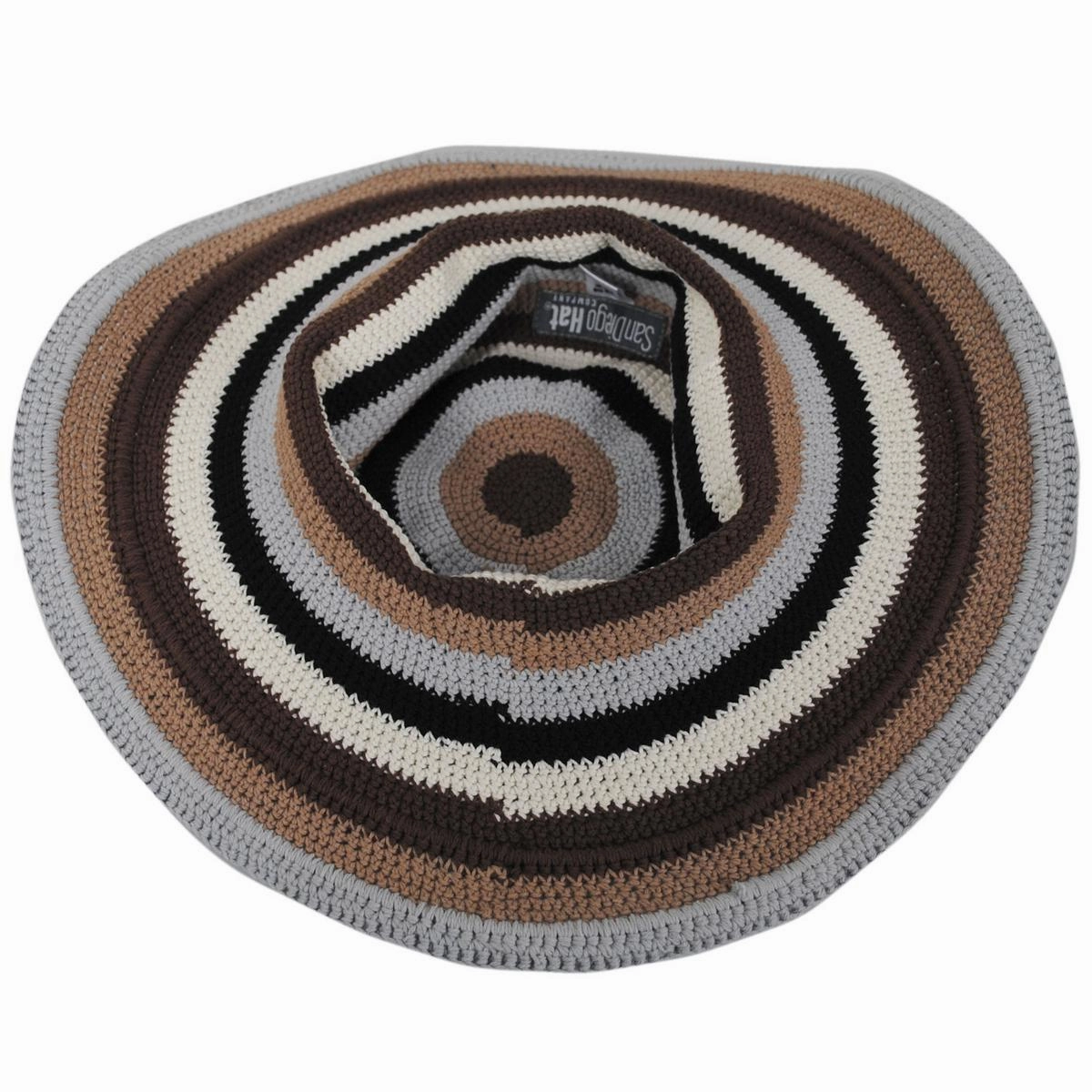 Java Striped Cotton Crochet Sun Hat
