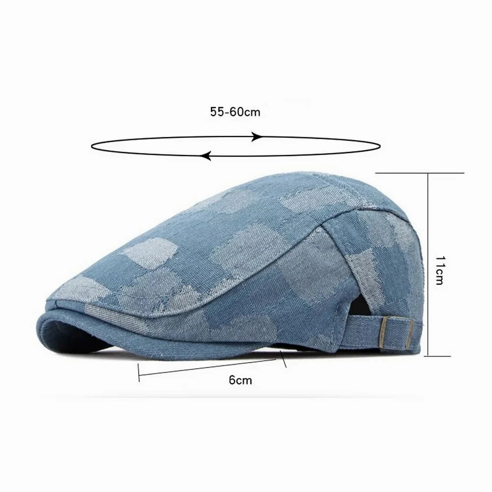 Jaxon Patchwork Cotton Flat Cap