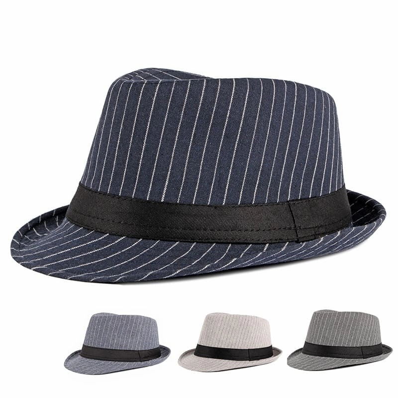 Jazz Striped Trilby Hat