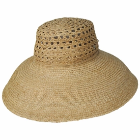 Jeany Raffia Straw Lampshade Sun Hat