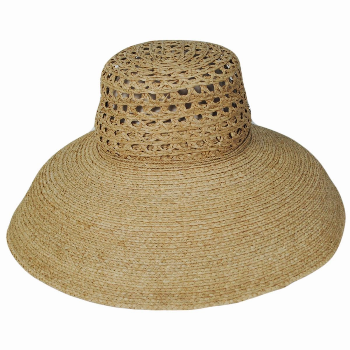 Jeany Raffia Straw Lampshade Sun Hat