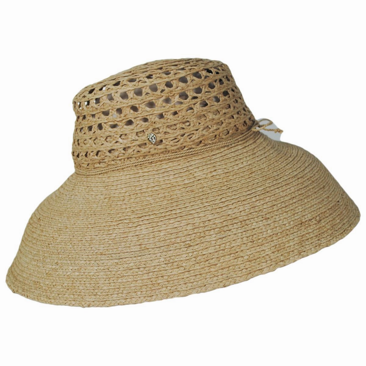 Jeany Raffia Straw Lampshade Sun Hat