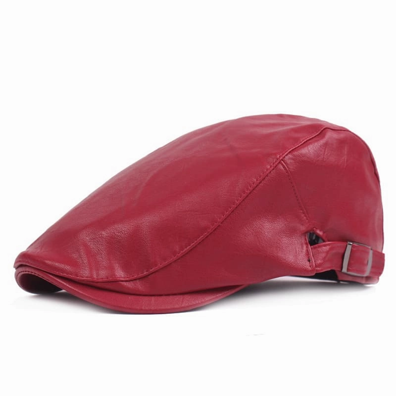Jerome Leather Flat Cap