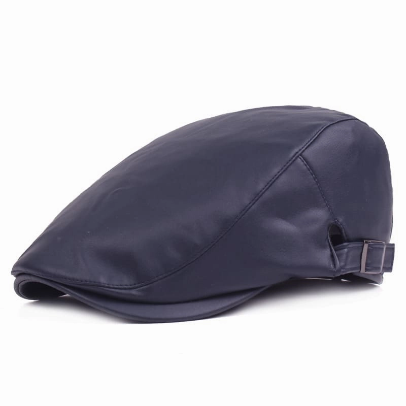 Jerome Leather Flat Cap