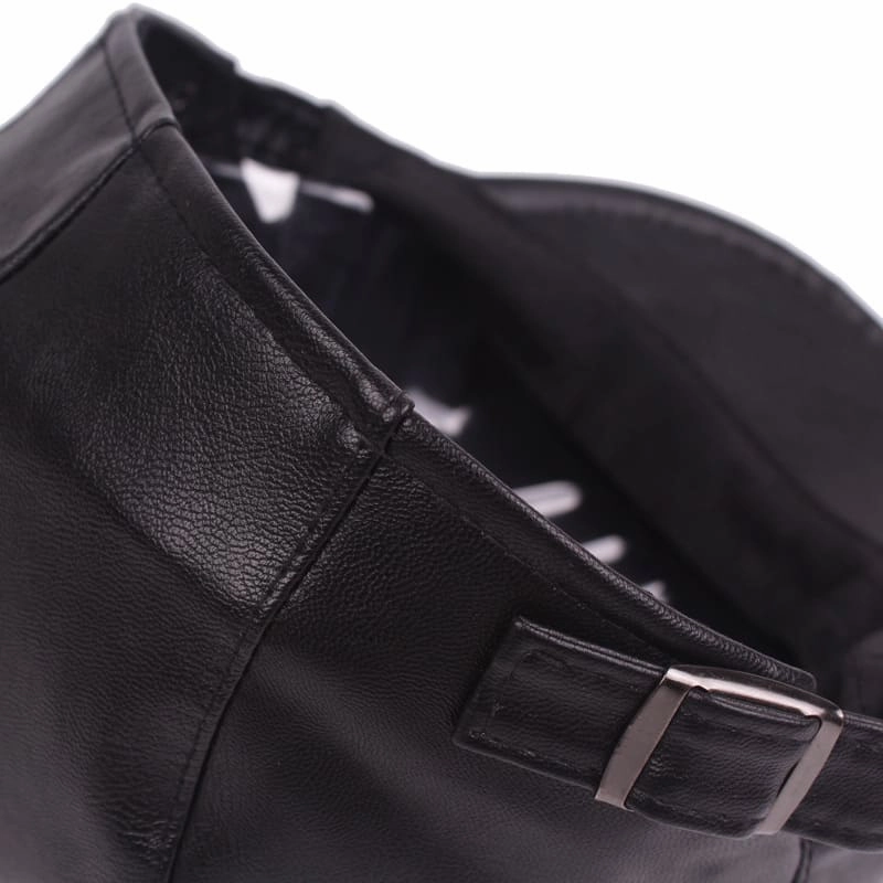 Jerome Leather Flat Cap
