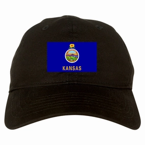 Kansas State Flag KS Chest Mens Dad Hat