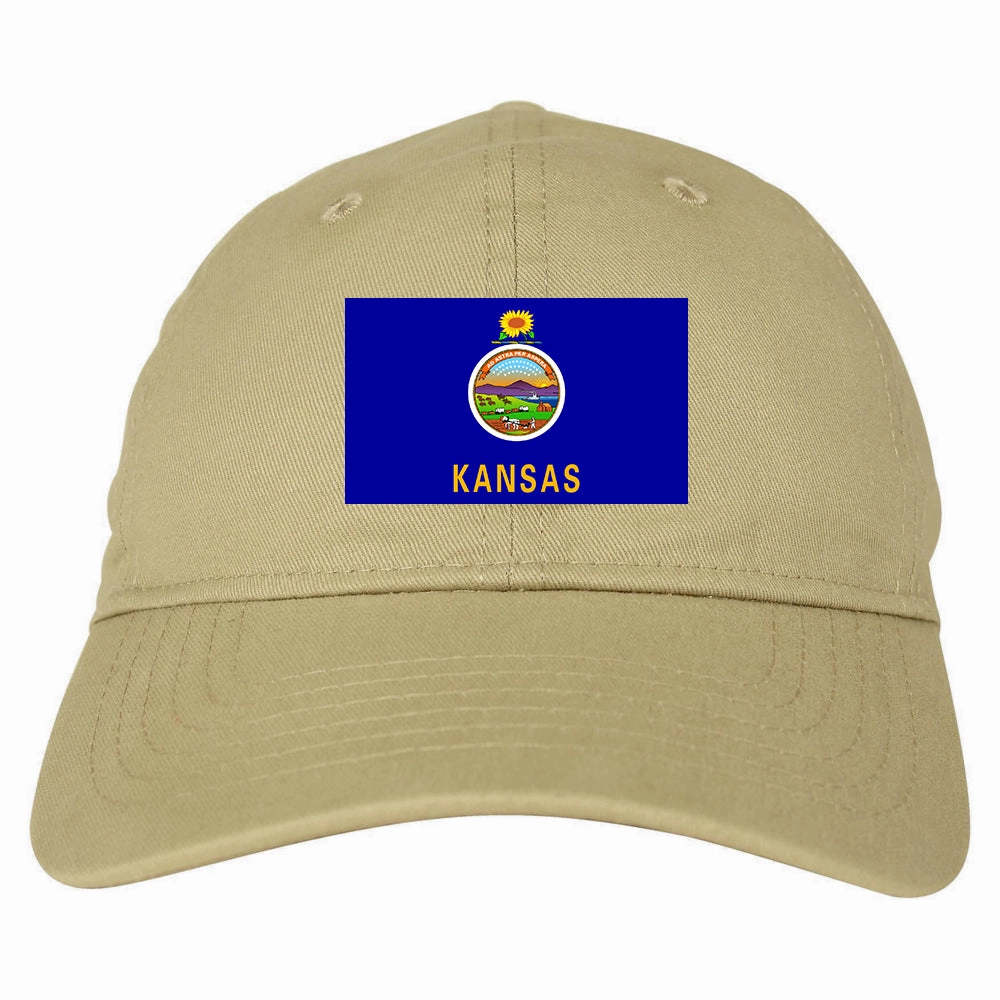 Kansas State Flag KS Chest Mens Dad Hat