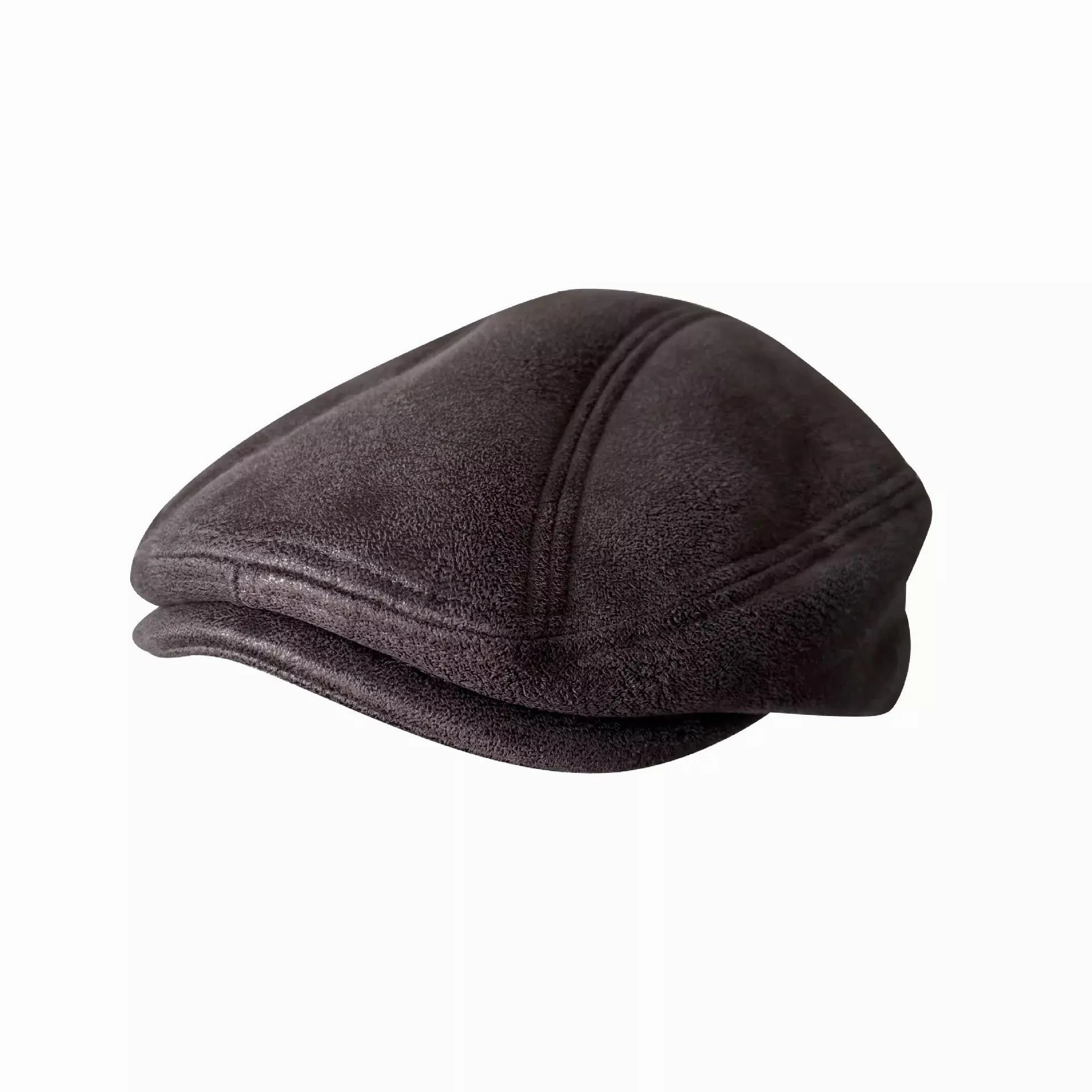 Kearney Vintage Coffee Leather Flat Cap