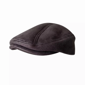Kearney Vintage Coffee Leather Flat Cap