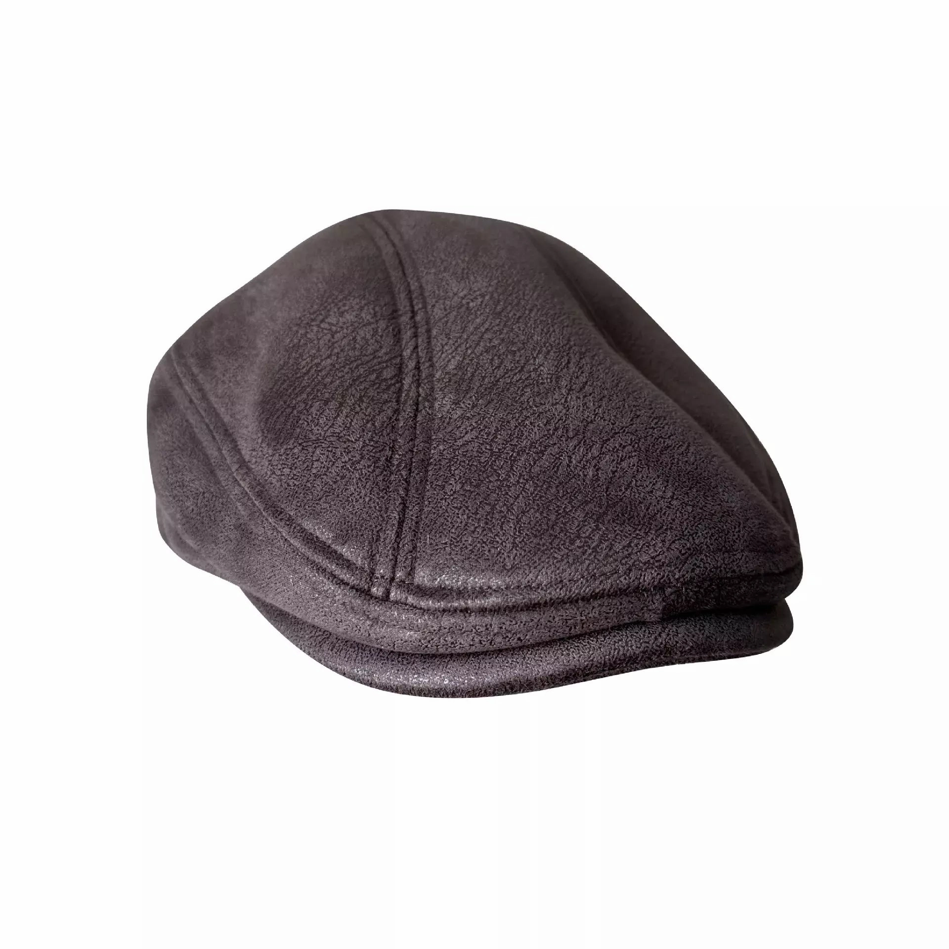 Kearney Vintage Coffee Leather Flat Cap