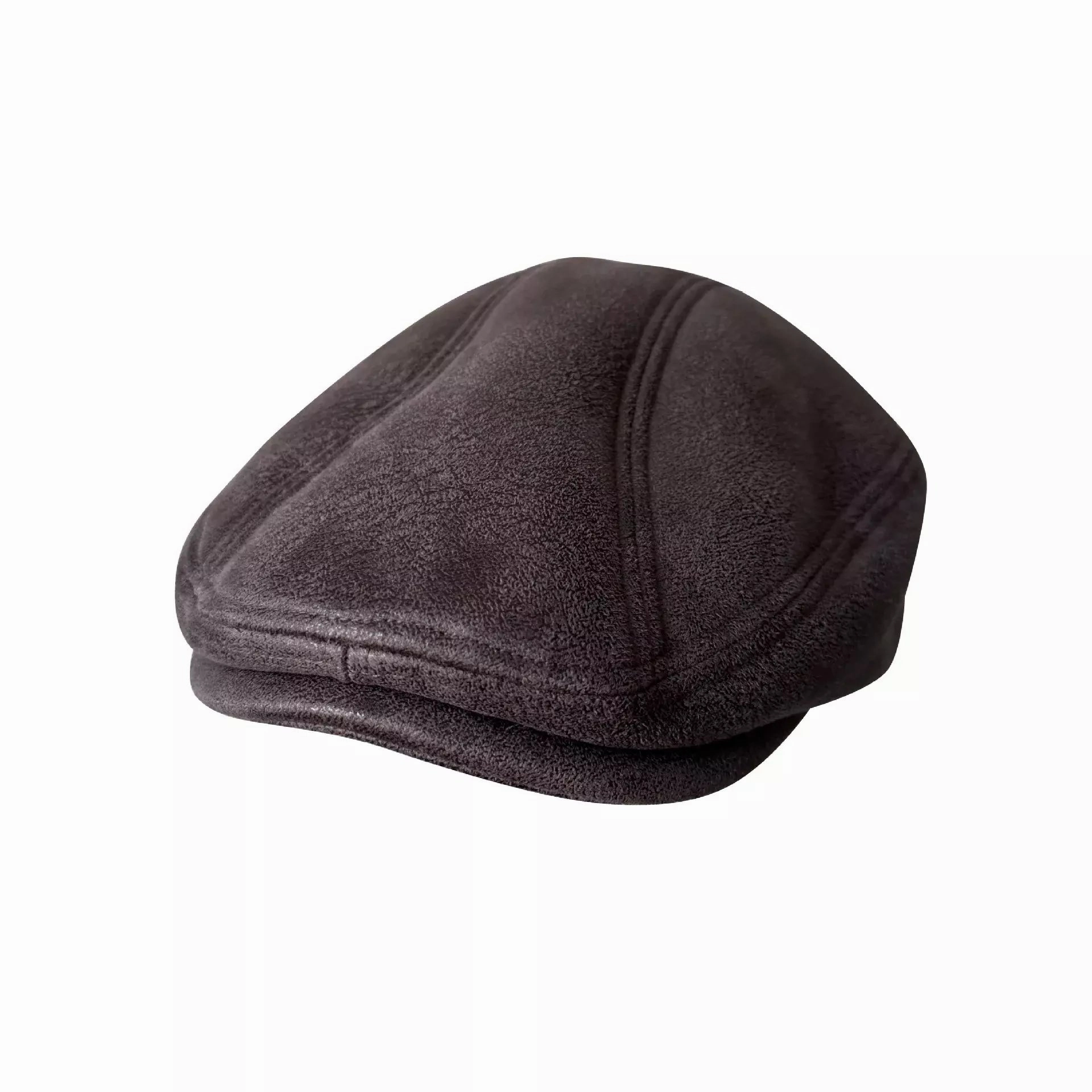 Kearney Vintage Coffee Leather Flat Cap
