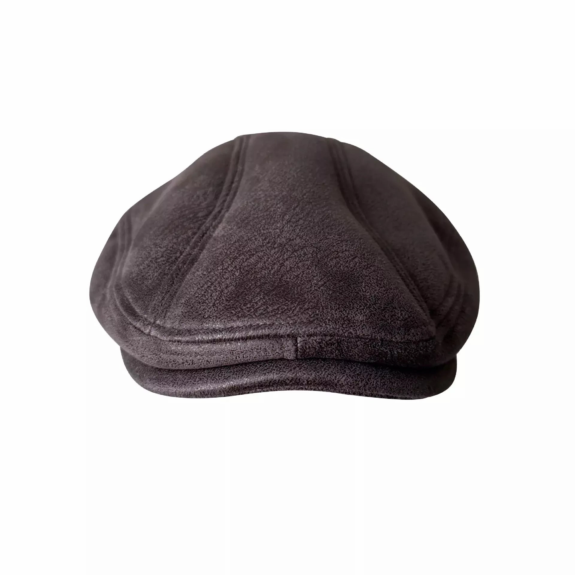 Kearney Vintage Coffee Leather Flat Cap