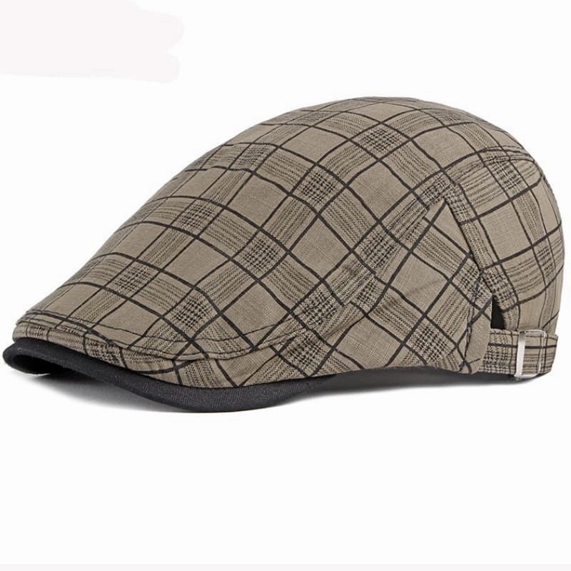 Kendrick Plaid Cotton Flat Cap